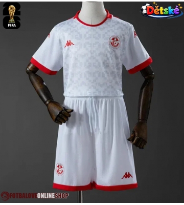 Tunisko Venkovní dres komplet pro Děti MS 2026 Krátkým Rukávem (+ Krátké kalhoty)